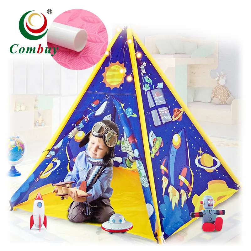 1.2M bambini della casa del gioco tenda di tela indiano tenda con lampada