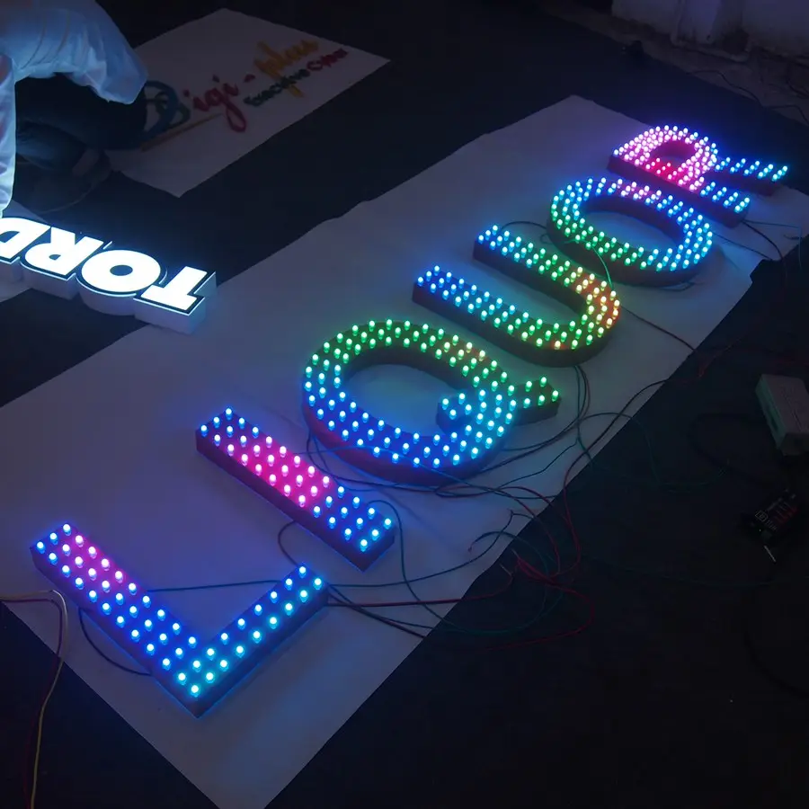 Miracle outdoor led reclame 3d perforeren teken letters met led modules voor bedrijf bewegwijzering