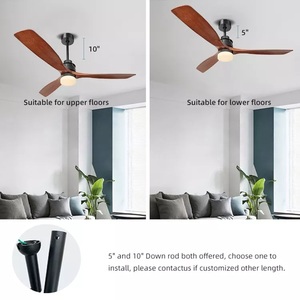 高品质室内5速遥控现代带灯吊扇 - Product Image 6
