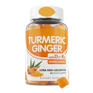 RWC kunyit Kurkumin Gummies dengan jahe alami rasa buah suplemen Herbal Vegan kunyit Kurkumin Gummies - Product Image 2