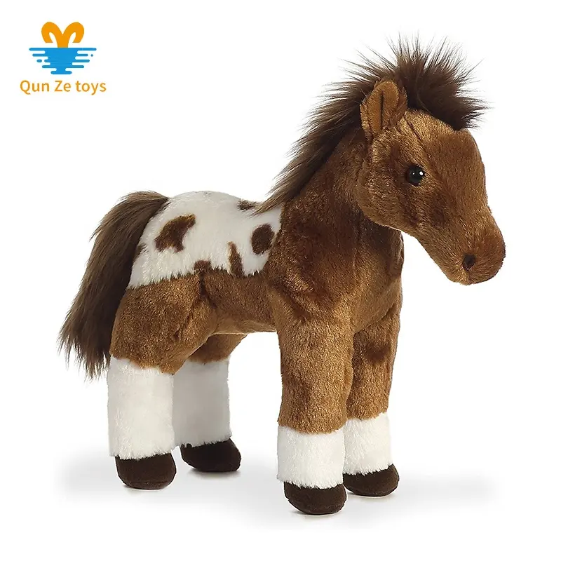 Caballo personalizado Animal relleno caballo suave juguetes de peluche para niños regalo nuevo 2024 caballo juguetes de peluche