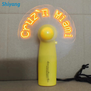 LOGOTIPO personalizado LED iluminar mensaje ventilador aire refrigeración LED texto Mini ventilador para boda - Product Image 4