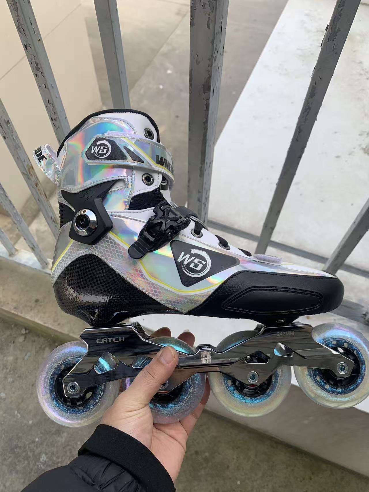 Ws-argent noir brillant