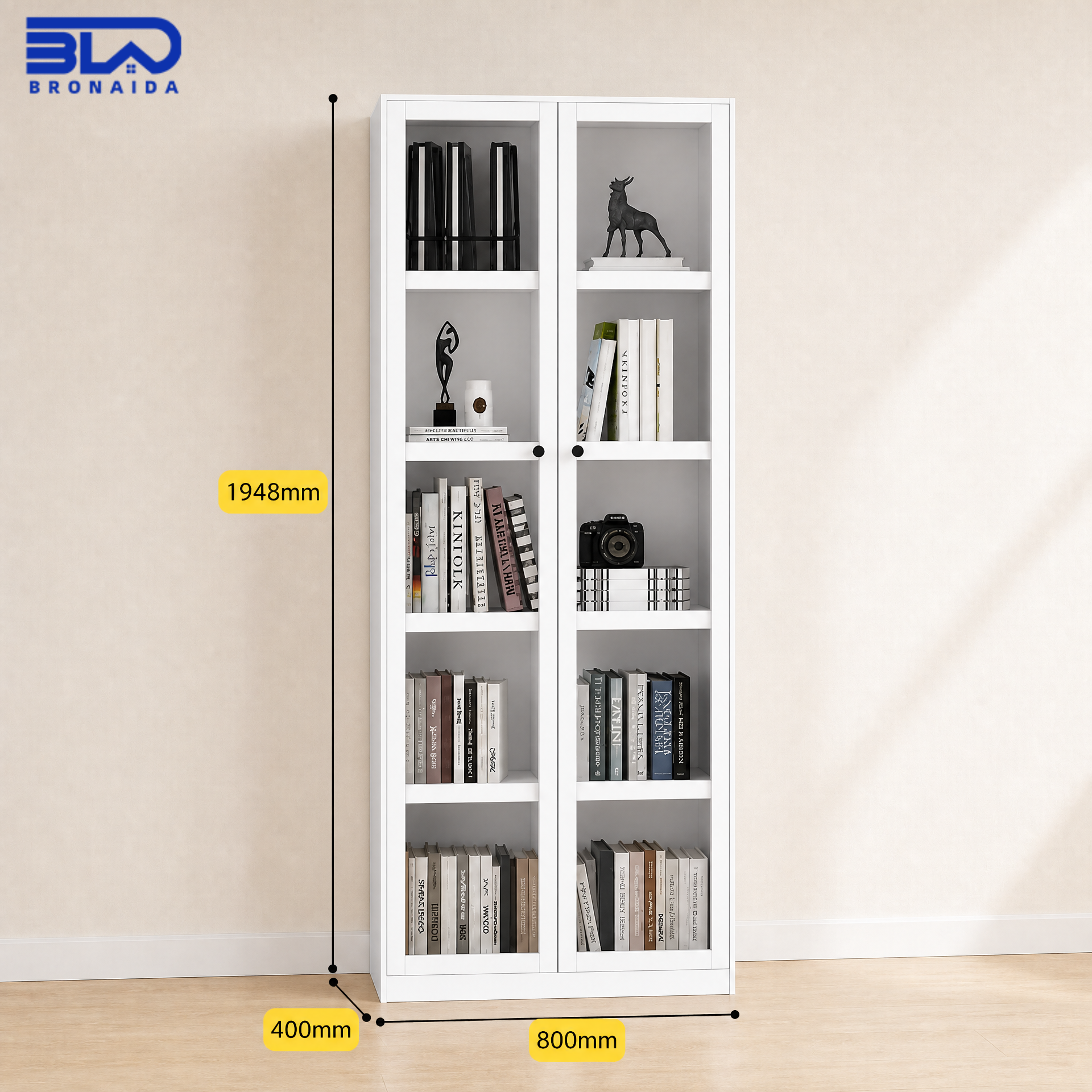 L800mm*W400mm*H1948mm Glass Door