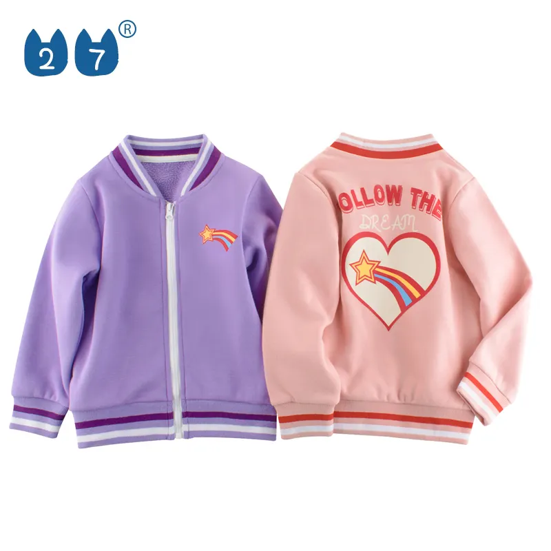 De alta calidad de la ropa de los niños chaqueta de lana abrigo niñas deportes Casual sudadera de manga larga