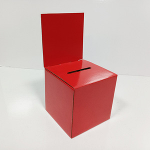 Toptan kağıt karton kartları oy sandığı çekiliş bağış kutusu ile kart yuvası - Product Image 5