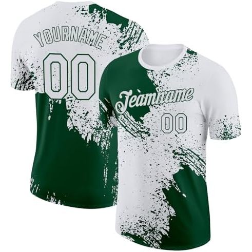 White and Dark Green