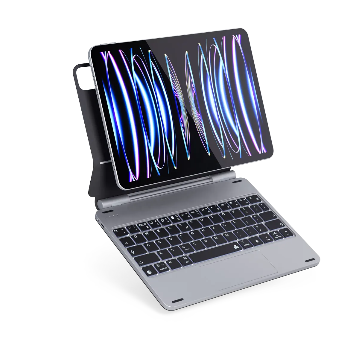 आईपैड 11 10.9 कस्टम भाषा कीबोर्ड कवर के लिए टच पैड स्मार्ट कीबोर्ड के साथ नया डिज़ाइन 2024 मानसिक शांत चुंबक स्टैंड बैकलिट