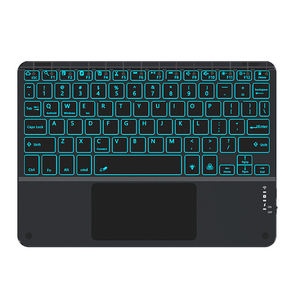 Venta caliente 2,4 Ghz Mini inalámbrico Multimedia Teclado retroiluminado Touchpad Teclado de carga Teclado recargable - Product Image 1