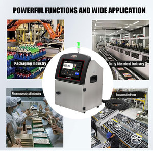 Tinten strahl drucker mit kleinem Zeichen Tinten strahl Batch-Codierung CIJ-Drucker Voll automatisches Logo-Barcode-Code-Druck gerät
