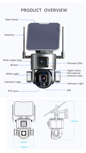 8MP กล้องอินเทอร์คอม4G กล้องอินเทอร์คอมแบบคู่ PTZ Ai ติดตามมนุษย์ IP66รักษาความปลอดภัยที่บ้านซูม10X - Product Image 4