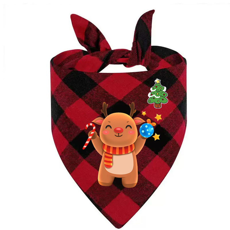 Motif cerf de Noël rouge