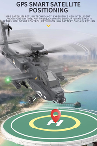 YXZNRC F11-S AH-64D Apache Scale <strong>Heli</strong> Copter Electric <strong>RC</strong> Helicopter with GPS 3D6G Dual Axis Gyro Brushless <strong>FPV</strong> 5.8G Camera RTF - Product Image 4