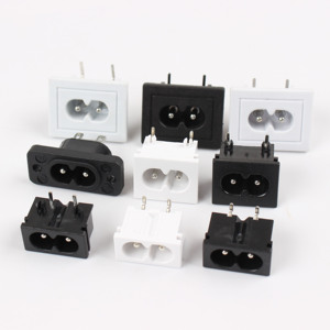 ขั้วต่อซ็อกเก็ต2A พร้อมปลั๊ก2-Hole 2-Pin 8-Shape DB-8ไฟ AC แบบฝังตัว C8ปลั๊กไฟ - Product Image 6
