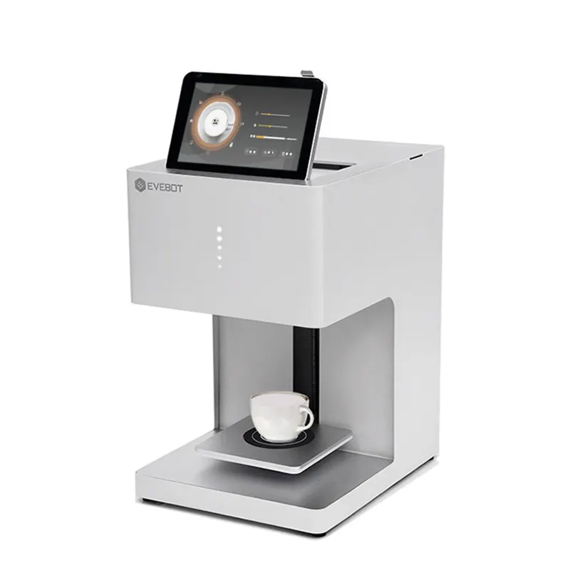 Evebot-impresora 3d de fotos de café de grado alimenticio, máquina de impresión de Arte de café Latte para tienda de café