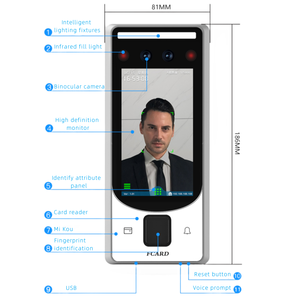 Cheap Price Facial Device Fingerprint Scanner Recognition Terminals Nfc Card Free Web <strong>Software</strong> and Sdk - Product Image 4