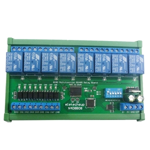 DC 12V 24V 8 Isolated <strong>Input</strong> &amp; 8 <strong>Output</strong> DIN35 C45 Rail Box UART RS485 <strong>Relay</strong> <strong>Module</strong> Modbus RTU Control Switch Board