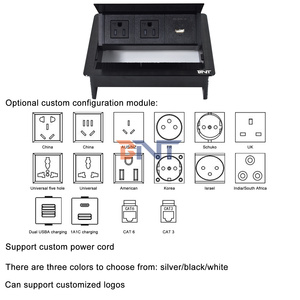 Muebles de escritorio para el hogar Enchufe de mesa multifunción Cubierta abatible Puerto USB A + C 2 salidas de CA 16A Corriente nominal IP44 - Product Image 4