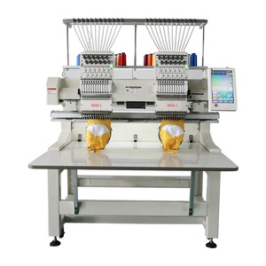 Máquina de bordado controlada por ordenador, paquete de 2 cabezales de arranque, doble cabezal, con software y Hilos