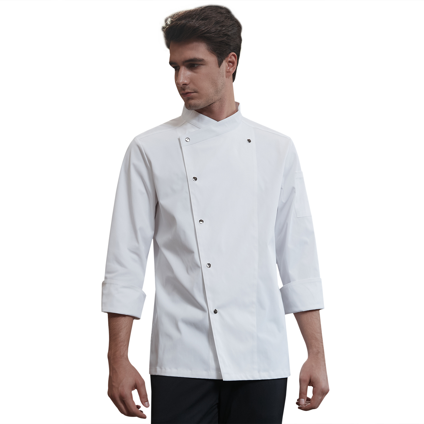 Top blanco con manga larga.