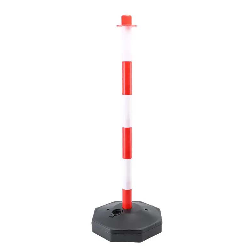Красно-белая резиновая предупреждающая колонка, ПЭ ограждение, столб с основанием из нержавеющей стали, предупреждающий столб, стояночный знак, безопасность