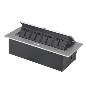 <strong>Multi</strong>-<strong>Function</strong> 16A Universal Desktop Power <strong>Socket</strong> <strong>with</strong> Pop-Up Panel 4 AC Outlets for Office - Product Image 1