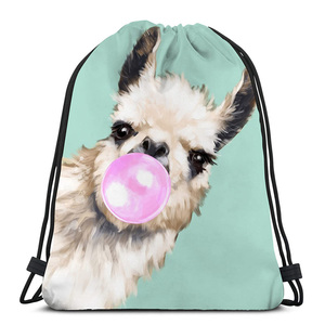 Mochila deportiva con cordón de poliéster de alta calidad, bolsa de gimnasio, impermeable, logotipo personalizado, bolsa grande de Fitness promocional con sorteos - Product Image 1