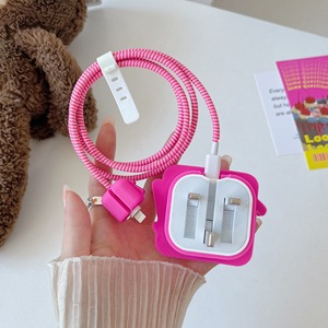 5PCS充電データケーブルプロテクターiPhoneUK用ワインダーアクセサリー3ピン充電器保護カバー - Product Image 4