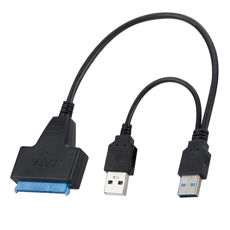 Sata ke USB 3.0/2.0 adaptor Hard Driver, mendukung 2.5 inci SSD eksternal HDD Hard Drive 22 Pin kabel Sata III kabel USB Sata