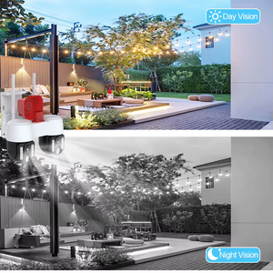 Cámara CCTV de seguridad de doble lente para exteriores de 8MP, sensor PIR dual, seguimiento de movimiento, WiFi, cámara de red de seguridad IP PTZ inalámbrica - Product Image 4