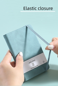 Cuaderno diario <span class=keywords><strong>A6</strong></span> de cuero PU al por mayor con logotipo personalizado, cuaderno A5 con cierre elástico