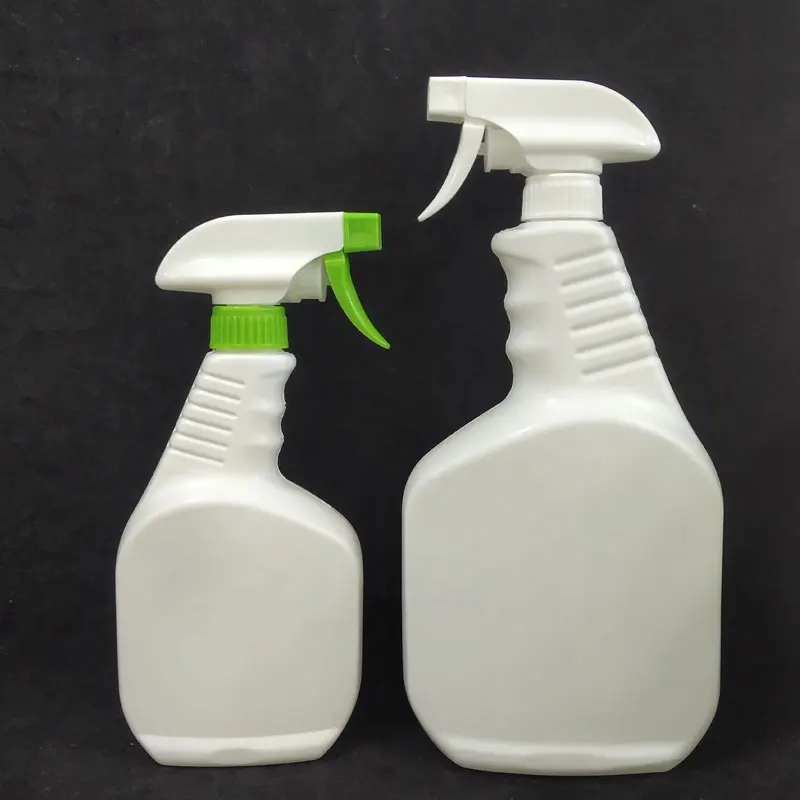 Personalizado atacado 500ml 650ml 750ml 1000ml HDPE frasco de spray de plástico para embalagens de produtos de limpeza