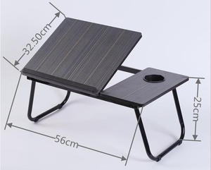 Mesa de ordenador portátil ajustable en ángulo multifunción, mesa de estudio, mesa de ordenador de madera para cama