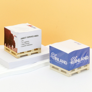 Bloc de notas adhesivas con impresión de 4 lados de papel con logotipo personalizado, notas adhesivas con cubo de paleta de madera, notas adhesivas - Product Image 6