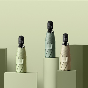 自动8k罗纹迷你翻盖裤雨伞纯色高防晒可折叠防雨伞 - Product Image 4