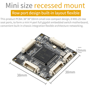 Mini 4-port 1G ağ anahtar modülü şasi küçük boyutlu 38*38mm Ethernet iletişim PCBA kurulu ile donatılmıştır - Product Image 4