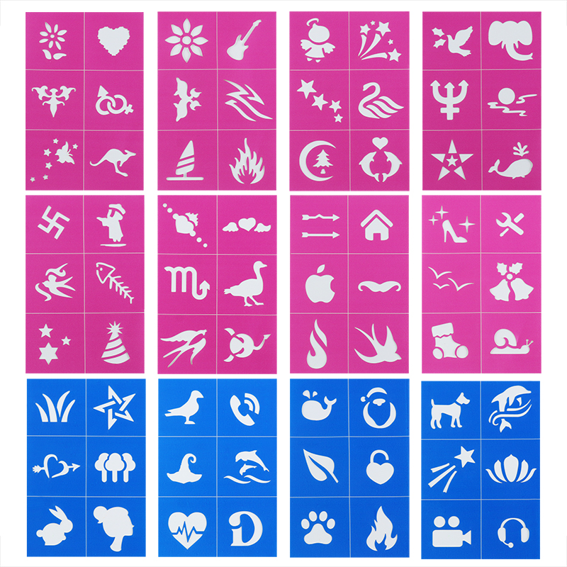 Pochoir autocollant 12 pièces (8*12)