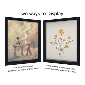 11*14 Wholesale Black 3D <strong>Deep</strong> Shadow Wood <strong>Box</strong> <strong>Frame</strong> Medal <strong>Display</strong> <strong>Frame</strong> With Linen - Product Image 2