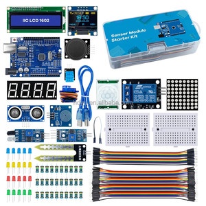 Adatto per Arduino R3 migliorato scheda di sviluppo LCD1602 OLED0.96 Kit di apprendimento Entry-level per principianti