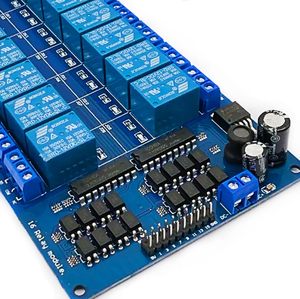 12V modulo scheda di interfaccia relè 16 canali optoaccoppiatore LED LM2576 alimentazione compatibile per Arduino Kit moduli elettronici Kit