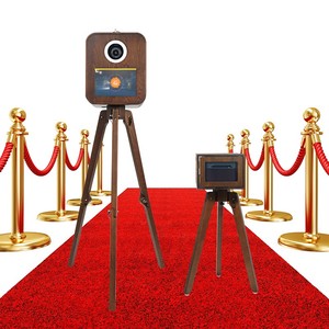 Retro gỗ thật photobooth 13.3 màn hình cảm ứng cổ điển bằng gỗ gian hàng ảnh giá với máy in - Product Image 1