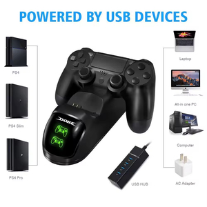 PS4超薄专业控制器通用游戏手柄充电器PS4 TP4-889快速充电器USB充电坞站 - Product Image 3
