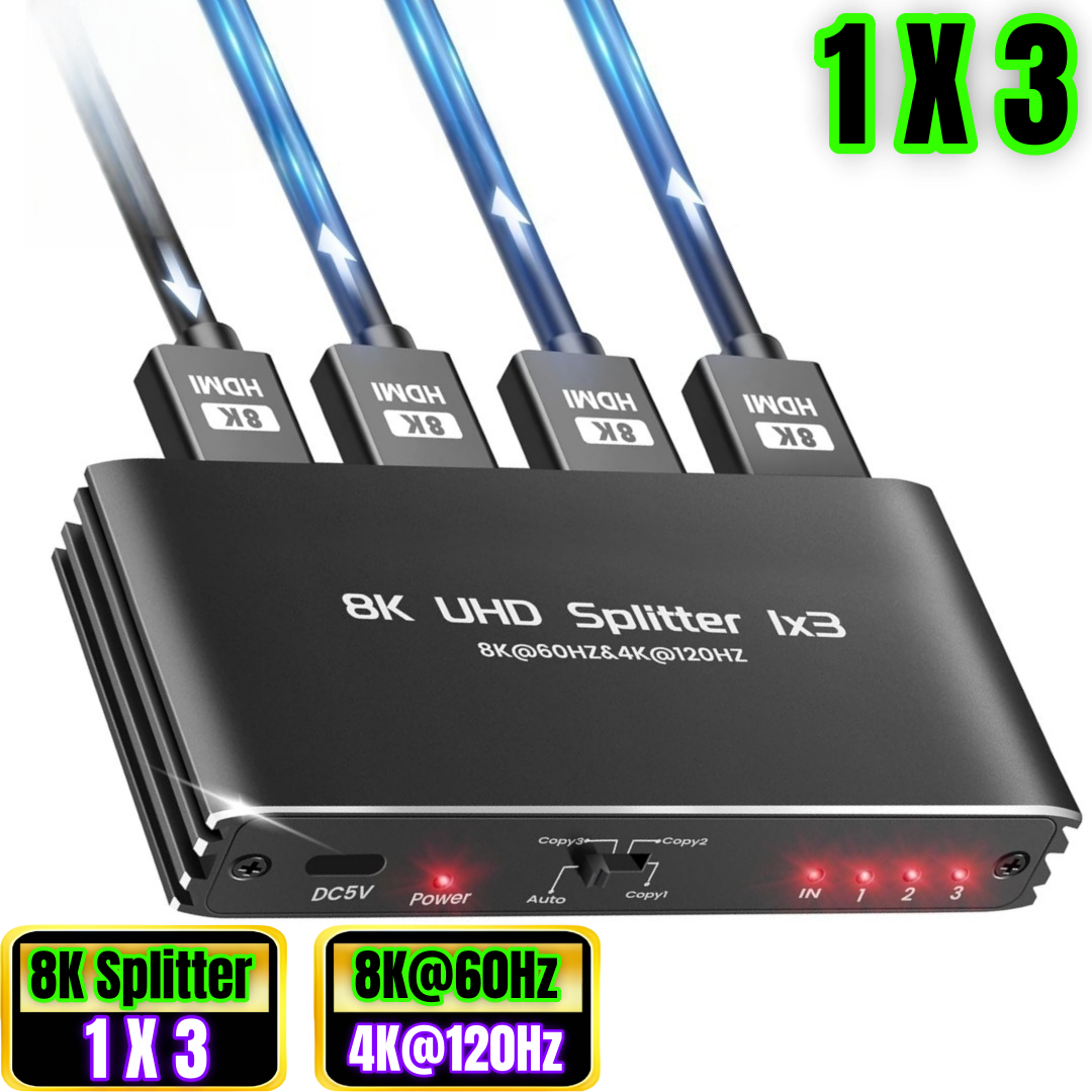HDMI 1X3 -8K2 Black
