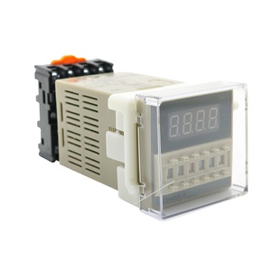 DH48S-S Digital anzeige Zeitrelais Zeit verzögerung gerät 12V 24V AC DC Repetitive Cycle SPDT Programmier barer Timer und Sockel Basis schiene - Product Image 3