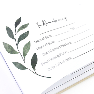 Custom Printing Forever in Our Thoughts Remembrance Condolence Funeral Guest Memory <strong>Book</strong> With Pocket - Product Image 4