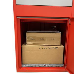 カスタム赤大型金属製メールボックスウォールマウントレターボックス屋外およびアパート用ポストおよび小包配送用ロック付き - Product Image 3