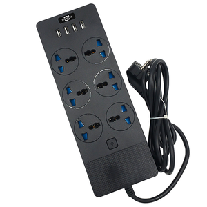 Opciones de enchufe múltiple Zócalo de extensión 6 salidas 4 puertos de carga USB Zócalos del cable de extensión de alimentación - Product Image 1