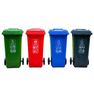 660 1100l1100リットルストリート屋外大型プラスチックゴミ箱ゴミ箱ゴミ箱ホイール付き