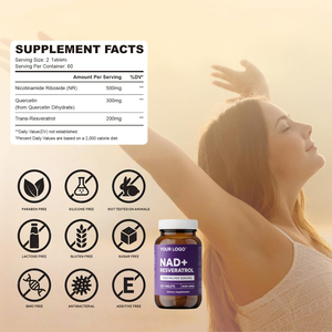 פרטי תווית nad + תא tmg + תא tmg + ויטמין המאיץ lipo ב con trans cerveratrol תוספת nad טבליות לבריאות - Product Image 2