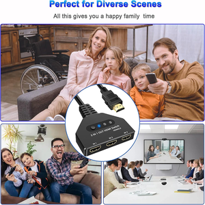 4K30HZ HD Multimedia Switch 1080P 3D Multimedia Switch Selector 3 en 1 Out Auto Converter Cable para DVD - Product Image 5